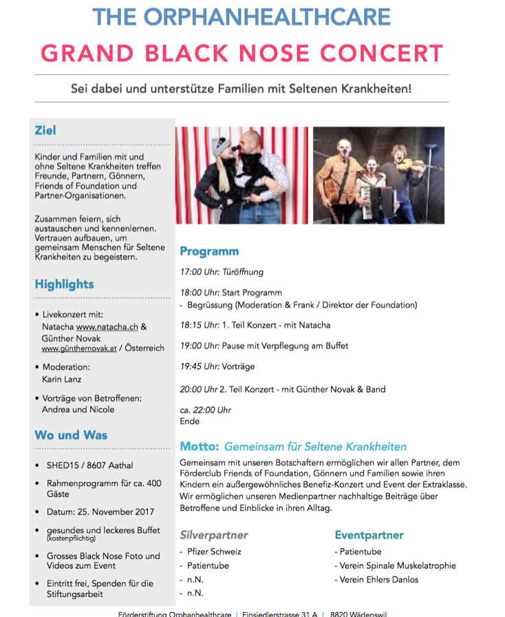 Günther Novak beim Grand Black Nose Concert Schweiz