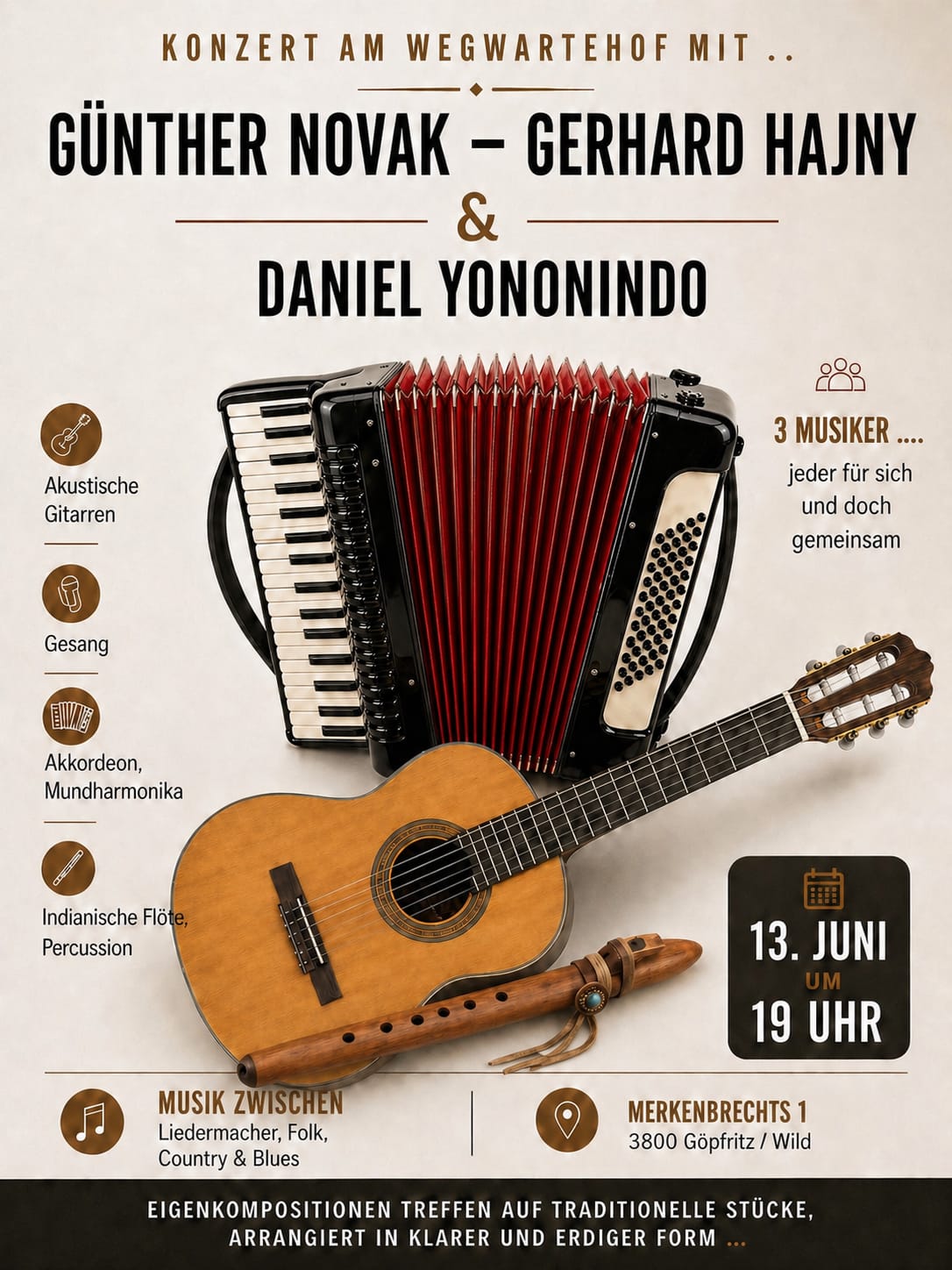 konzert mit günther novak gerhard hajny daniel yononindo